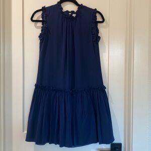 Soft and elegant navy blue dress